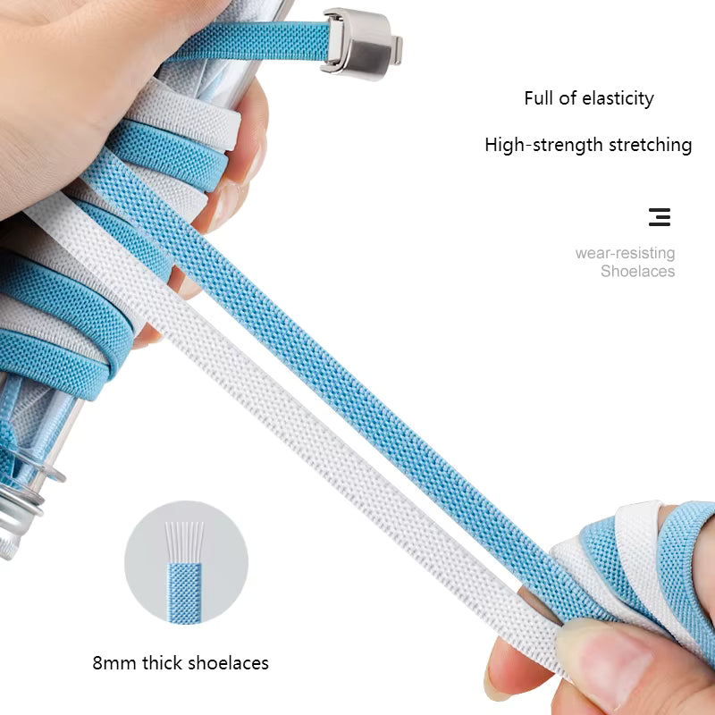 Cordones NoTie, cordones magnéticos para zapatos, cordones elásticos planos con Clip, zapatillas de deporte para mujer, hombres y niños, cordones informales para AJ AF1