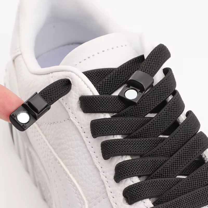 Cordones NoTie, cordones magnéticos para zapatos, cordones elásticos planos con Clip, zapatillas de deporte para mujer, hombres y niños, cordones informales para AJ AF1