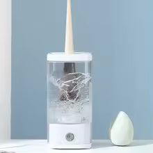 Máquina transparente para limpiar brochas de maquillaje, herramienta eléctrica de lavado de cosméticos, secado rápido, limpieza profunda eficiente, alta velocidad