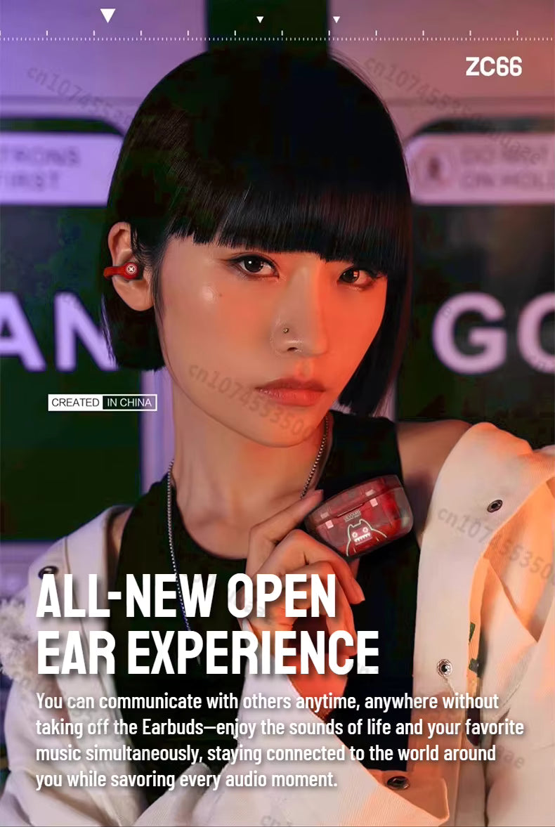 Zombiescat S4 Auriculares Bluetooth Clip de Oreja OWS Inalámbricos