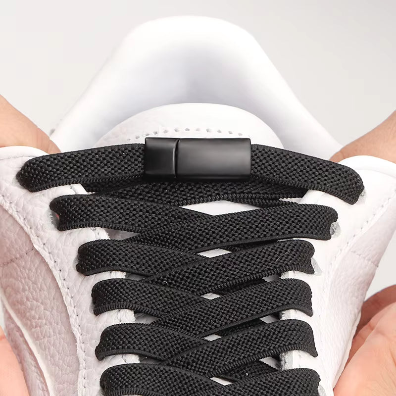 Cordones NoTie, cordones magnéticos para zapatos, cordones elásticos planos con Clip, zapatillas de deporte para mujer, hombres y niños, cordones informales para AJ AF1